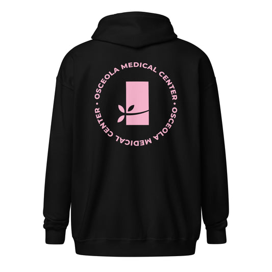 Pink OMC heavy zip hoodie